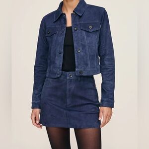 DL1961 Deep Blue Jean Jacket & Skirt Set